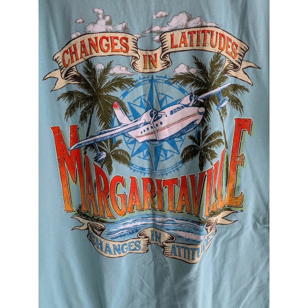 NWT-Margaritaville Mens Changes in Latitudes T-Shirt Mint Green Large Auburndale - Picture 3 of 5